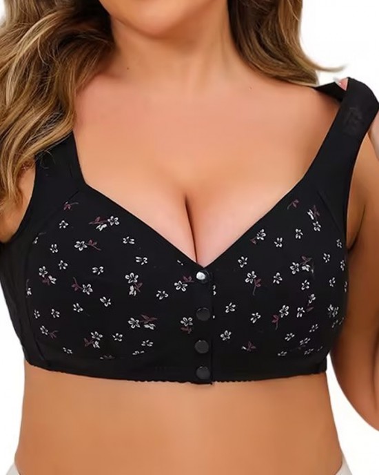 Printed Front Buckle Bra Printed Front Buckle Bra