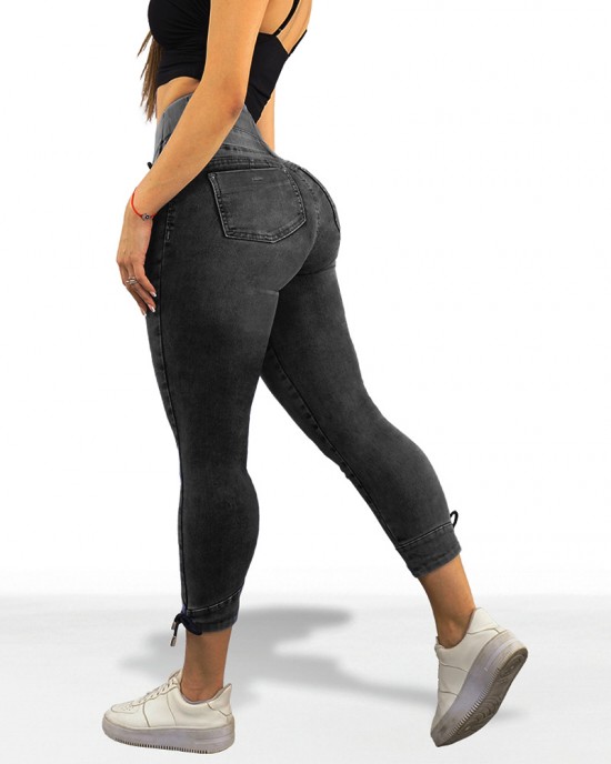 Skinny Jeans With Elastic Waistband Skinny Jeans With Elastic Waistband