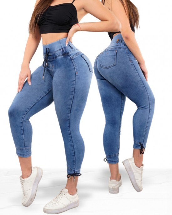 Skinny Jeans With Elastic Waistband Skinny Jeans With Elastic Waistband