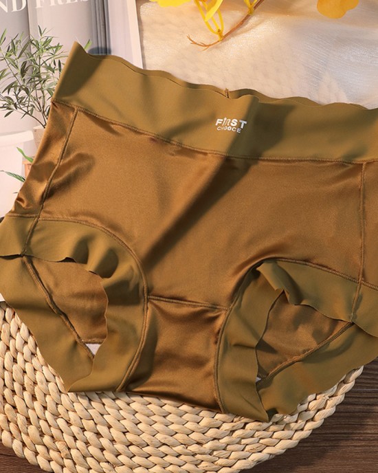 High Waist Tummy Control Silk Antibacterial Crotch Underwear