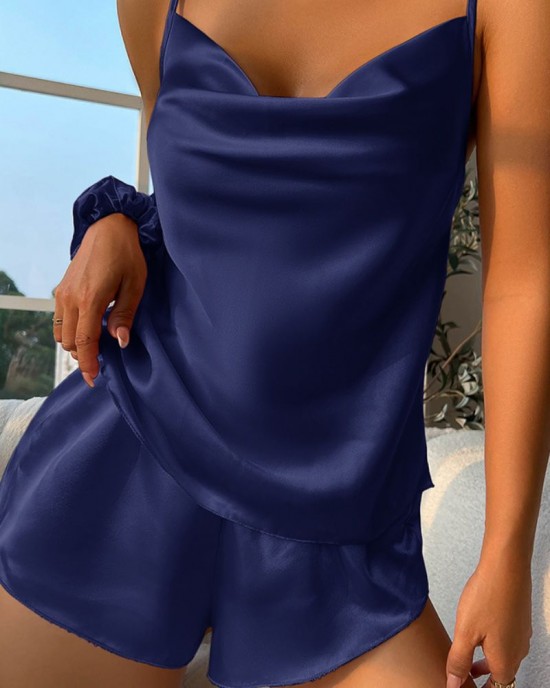 Silk Three-Piece Loungewear Set Silk Three-Piece Loungewear Set