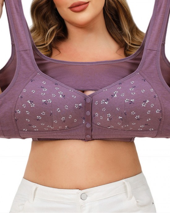Printed Front Buckle Bra Printed Front Buckle Bra