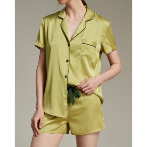 Ice Silk Pajamas Short Sleeve Set