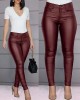 Casual Sexy Solid Color Pu Leather Pants Casual Sexy Solid Color Pu Leather Pants