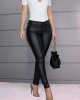 Casual Sexy Solid Color Pu Leather Pants Casual Sexy Solid Color Pu Leather Pants