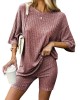 Knit Pajamas 2 Piece Lounge Sets Knit Pajamas 2 Piece Lounge Sets