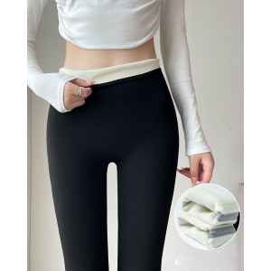 Lamb Fleece Hip Lift Stretch Leggings