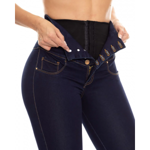 Butt Lift High Waist Jeans With Internal Girdle