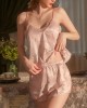 Sexy Satin Lace Pajamas  Loungewear Set