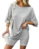 Knit Pajamas 2 Piece Lounge Sets Knit Pajamas 2 Piece Lounge Sets