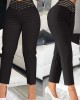 Casual Overlap Waist Hollow Out Work Pant High Waisted Pencil Stretch Pants for Women Trendy Casual Overlap Waist Hollow Out Work Pant High Waisted Pencil Stretch Pants for Women Trendy