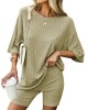 Knit Pajamas 2 Piece Lounge Sets Knit Pajamas 2 Piece Lounge Sets