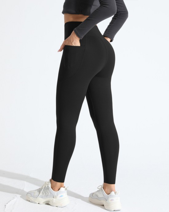 High-Waisted Tummy-Controlling Warm Sports Leggings