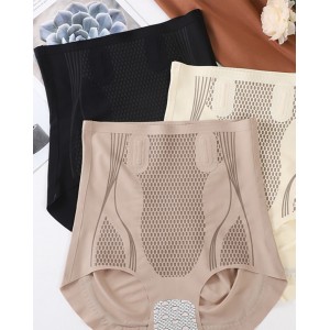 Women's High Waisted Shapewear Control Panties Powerful Girdle Seamless Liquid Tummy Tucking and Buttock Lifting Pants