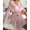 Cardigan Lace-Up Bathrobe Pajamas With Fringe