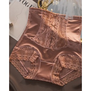High-Waisted, Seamless Lace Panties