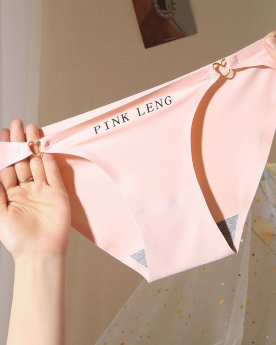 Sexy Hollow Ring Buckle Heart Seamless Ice Silk Underwear Sexy Hollow Ring Buckle Heart Seamless Ice Silk Underwear