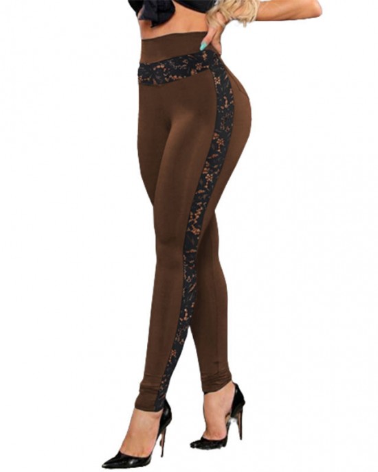 Solid Color Lace Pants Hip Lift Sweatpants Solid Color Lace Pants Hip Lift Sweatpants