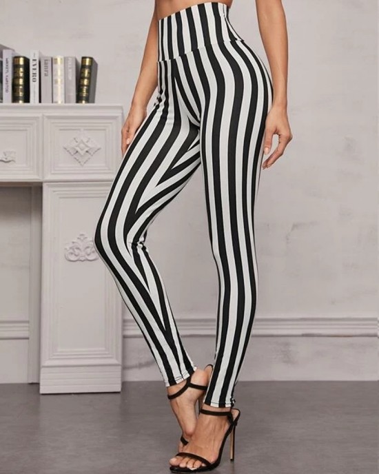 Striped High Waist Yoga Pants Leggings Striped High Waist Yoga Pants Leggings
