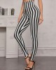 Striped High Waist Yoga Pants Leggings Striped High Waist Yoga Pants Leggings