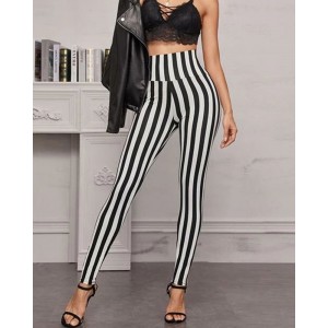 Striped High Waist Yoga Pants Leggings