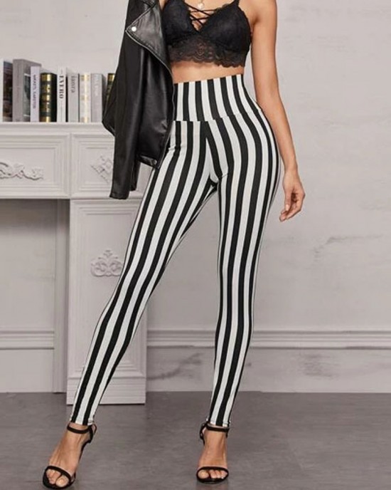 Striped High Waist Yoga Pants Leggings Striped High Waist Yoga Pants Leggings