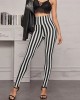 Striped High Waist Yoga Pants Leggings Striped High Waist Yoga Pants Leggings