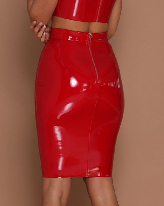 Shiny Waist-Length Skirt Shiny Waist-Length Skirt