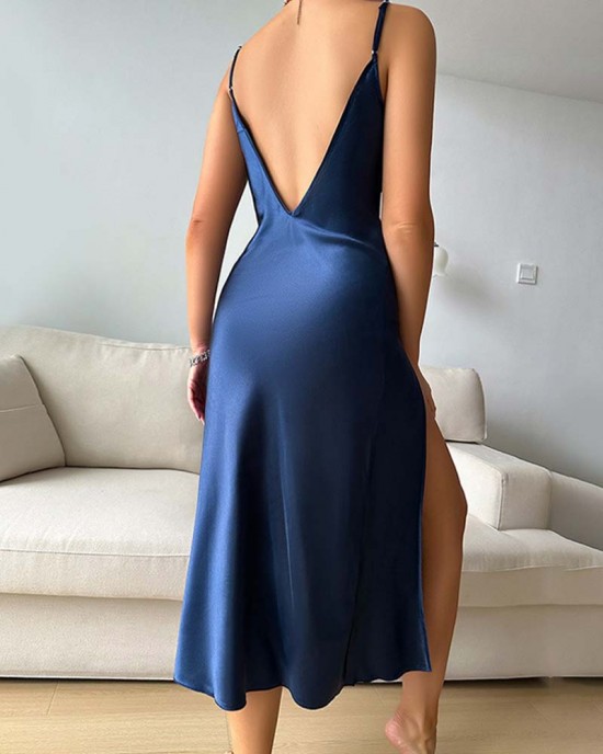 Sexy Slit Halter Nightdress Sexy Slit Halter Nightdress
