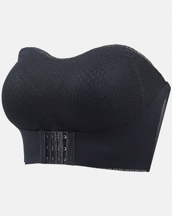 Full Support Non-Slip Convertible Bandeau Bra, Women Gathering Plus Size Push Up Strapless Bra Full Support Non-Slip Convertible Bandeau Bra, Women Gathering Plus Size Push Up Strapless Bra
