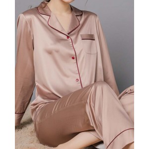 Ice Silk Long-Sleeved Home Wear