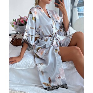 Spinning Silk Printed Robe