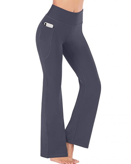 High Waisted Elastic Tummy Control Flared Yoga Pants High Waisted Elastic Tummy Control Flared Yoga Pants