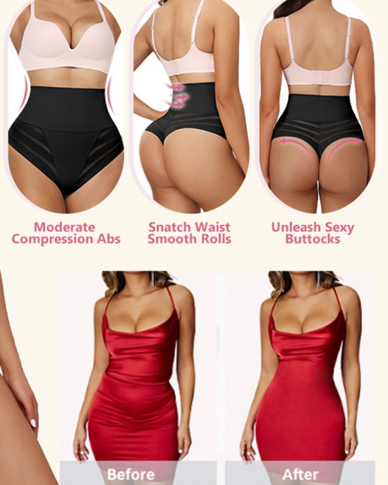 Hip-Lifting And Tummy-Slimming High Waist Thong Hip-Lifting And Tummy-Slimming High Waist Thong