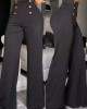 Stylish Slim Personality Double Breasted Flared Pants Stylish Slim Personality Double Breasted Flared Pants