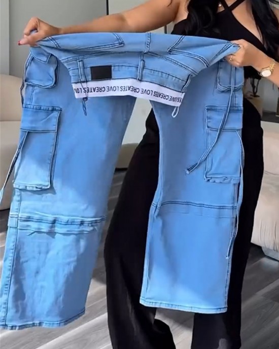 Alphabet Belt Cargo Jeans Alphabet Belt Cargo Jeans