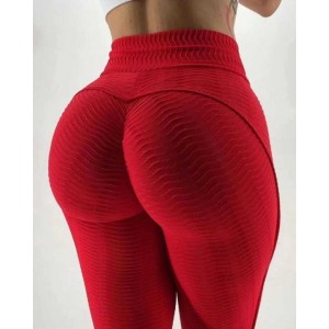 Tummy Control Anti Cellulite Ruched Butt Lift Textured Leggings