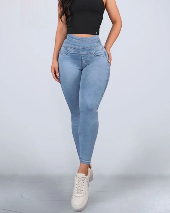 High Rise Skinny Peach Hip High Waist Jeans High Rise Skinny Peach Hip High Waist Jeans