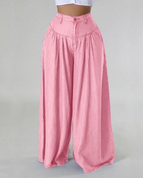 High Waist Zipper Wide Leg Denim Women Pants Jeans Casual Floor Loose Ladies Spring Longs Feminine Skirt Trousers High Waist Zipper Wide Leg Denim Women Pants Jeans Casual Floor Loose Ladies Spring Longs Feminine Skirt Trousers