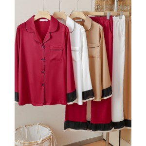 Ice Silk Cool Thin Home Pajamas Set