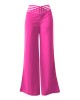 Pants Wide Leg Y2k High Waist Pants Sexy Crisscross Sheer Mesh Office Chic Flared Trousers Spicy Kpop Street Casual Korean Female Pant
