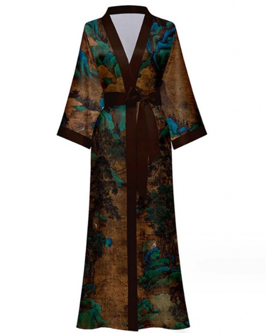 Satin Luxury Lace-Up Dressing Gown Satin Luxury Lace-Up Dressing Gown