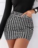 Houndstooth Hip Skirt Houndstooth Hip Skirt