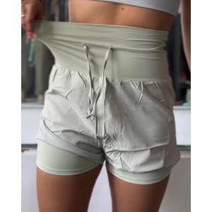 Tummy-Control Waist Yoga Shorts