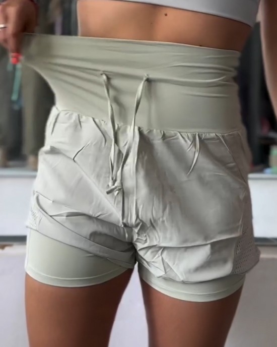 Tummy-Control Waist Yoga Shorts Tummy-Control Waist Yoga Shorts