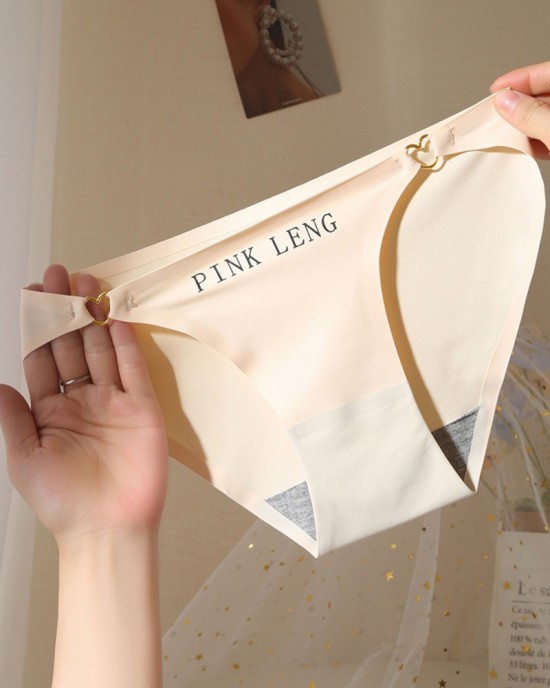 Sexy Hollow Ring Buckle Heart Seamless Ice Silk Underwear Sexy Hollow Ring Buckle Heart Seamless Ice Silk Underwear