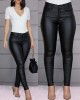 Casual Sexy Solid Color Pu Leather Pants Casual Sexy Solid Color Pu Leather Pants