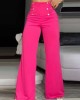 Stylish Slim Personality Double Breasted Flared Pants Stylish Slim Personality Double Breasted Flared Pants