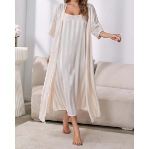 Long Sleeve Superior Ice Silk Robe