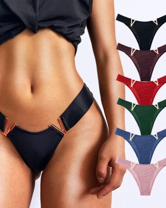 Female V Letter Solid Color Underwear Female V Letter Solid Color Underwear